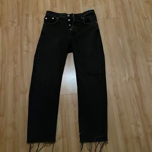 ZARA Black Straight Leg Jeans